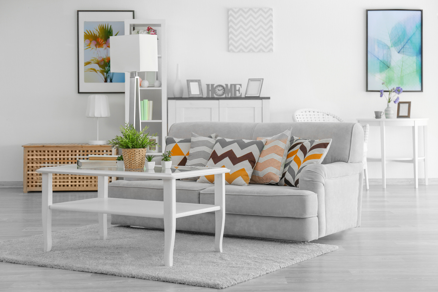 Modern Home Interior with Couch
