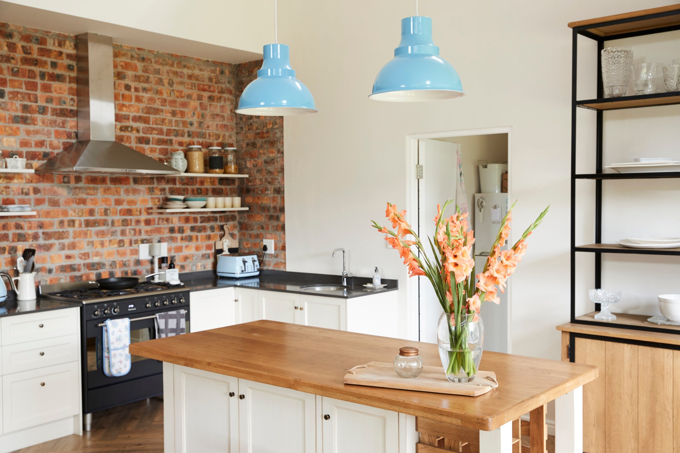 Home Interior with Open Plan Kitchen